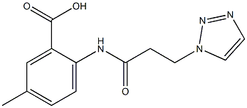 5-methyl-2-[3-(1H-1,2,3-triazol-1-yl)propanamido]benzoic acid,,结构式