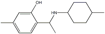 5-methyl-2-{1-[(4-methylcyclohexyl)amino]ethyl}phenol,,结构式