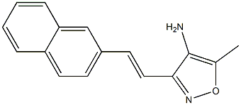 5-methyl-3-[(E)-2-(2-naphthyl)vinyl]isoxazol-4-amine Structure