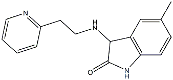 5-methyl-3-{[2-(pyridin-2-yl)ethyl]amino}-2,3-dihydro-1H-indol-2-one Struktur