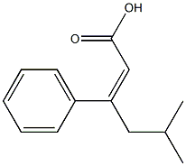 5-methyl-3-phenylhex-2-enoic acid 结构式