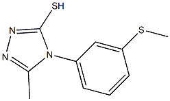 5-methyl-4-[3-(methylsulfanyl)phenyl]-4H-1,2,4-triazole-3-thiol,,结构式