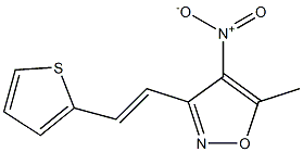 5-methyl-4-nitro-3-[(E)-2-thien-2-ylvinyl]isoxazole Struktur