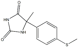 5-methyl-5-[4-(methylsulfanyl)phenyl]imidazolidine-2,4-dione Struktur
