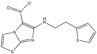 5-nitro-N-(2-thien-2-ylethyl)imidazo[2,1-b][1,3]thiazol-6-amine,,结构式