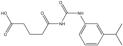 5-oxo-5-({[3-(propan-2-yl)phenyl]carbamoyl}amino)pentanoic acid Struktur