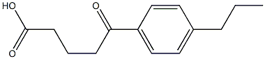 5-oxo-5-(4-propylphenyl)pentanoic acid 化学構造式