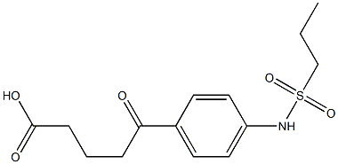 5-oxo-5-[4-(propane-1-sulfonamido)phenyl]pentanoic acid Struktur