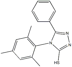5-phenyl-4-(2,4,6-trimethylphenyl)-4H-1,2,4-triazole-3-thiol 化学構造式