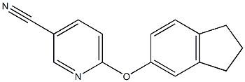 6-(2,3-dihydro-1H-inden-5-yloxy)pyridine-3-carbonitrile Structure