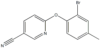 6-(2-bromo-4-methylphenoxy)pyridine-3-carbonitrile Structure