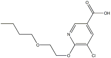 6-(2-butoxyethoxy)-5-chloropyridine-3-carboxylic acid 化学構造式