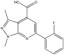 6-(2-fluorophenyl)-1,3-dimethyl-1H-pyrazolo[3,4-b]pyridine-4-carboxylic acid|