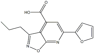 6-(2-furyl)-3-propylisoxazolo[5,4-b]pyridine-4-carboxylic acid Struktur