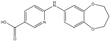6-(3,4-dihydro-2H-1,5-benzodioxepin-7-ylamino)pyridine-3-carboxylic acid Structure