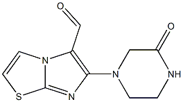 6-(3-oxopiperazin-1-yl)imidazo[2,1-b][1,3]thiazole-5-carbaldehyde Struktur