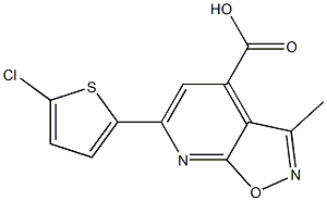 6-(5-chlorothiophen-2-yl)-3-methylpyrido[3,2-d][1,2]oxazole-4-carboxylic acid Structure