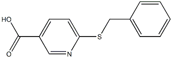 6-(benzylsulfanyl)pyridine-3-carboxylic acid,,结构式