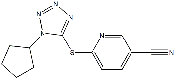  6-[(1-cyclopentyl-1H-1,2,3,4-tetrazol-5-yl)sulfanyl]pyridine-3-carbonitrile