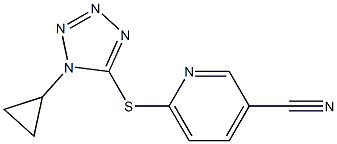  6-[(1-cyclopropyl-1H-1,2,3,4-tetrazol-5-yl)sulfanyl]pyridine-3-carbonitrile