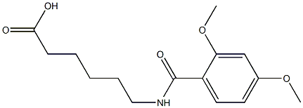 6-[(2,4-dimethoxyphenyl)formamido]hexanoic acid,,结构式