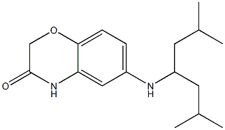 6-[(2,6-dimethylheptan-4-yl)amino]-3,4-dihydro-2H-1,4-benzoxazin-3-one 结构式