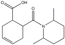 6-[(2,6-dimethylpiperidin-1-yl)carbonyl]cyclohex-3-ene-1-carboxylic acid,,结构式