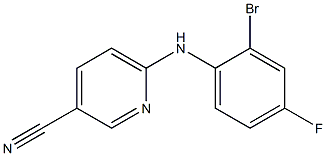 6-[(2-bromo-4-fluorophenyl)amino]pyridine-3-carbonitrile Structure