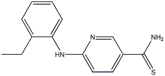 6-[(2-ethylphenyl)amino]pyridine-3-carbothioamide Structure