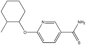 6-[(2-methylcyclohexyl)oxy]pyridine-3-carbothioamide 化学構造式