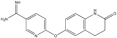 6-[(2-oxo-1,2,3,4-tetrahydroquinolin-6-yl)oxy]pyridine-3-carboximidamide,,结构式