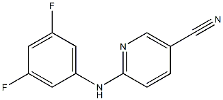 6-[(3,5-difluorophenyl)amino]nicotinonitrile,,结构式