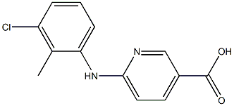 6-[(3-chloro-2-methylphenyl)amino]pyridine-3-carboxylic acid,,结构式