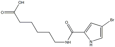 6-[(4-bromo-1H-pyrrol-2-yl)formamido]hexanoic acid Structure