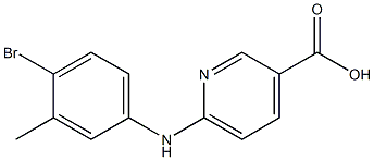 6-[(4-bromo-3-methylphenyl)amino]pyridine-3-carboxylic acid Struktur
