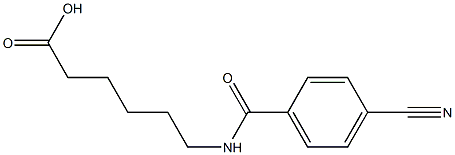 6-[(4-cyanobenzoyl)amino]hexanoic acid 结构式