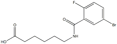 6-[(5-bromo-2-fluorobenzoyl)amino]hexanoic acid Structure