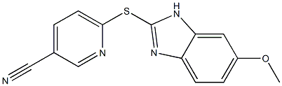 6-[(6-methoxy-1H-1,3-benzodiazol-2-yl)sulfanyl]pyridine-3-carbonitrile Struktur