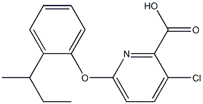 6-[2-(butan-2-yl)phenoxy]-3-chloropyridine-2-carboxylic acid Structure