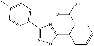 6-[3-(4-methylphenyl)-1,2,4-oxadiazol-5-yl]cyclohex-3-ene-1-carboxylic acid Structure