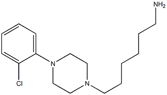 6-[4-(2-chlorophenyl)piperazin-1-yl]hexan-1-amine,,结构式