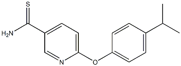 6-[4-(propan-2-yl)phenoxy]pyridine-3-carbothioamide,,结构式