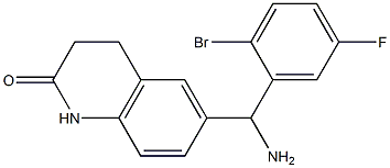 6-[amino(2-bromo-5-fluorophenyl)methyl]-1,2,3,4-tetrahydroquinolin-2-one 结构式