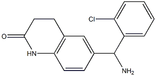 6-[amino(2-chlorophenyl)methyl]-1,2,3,4-tetrahydroquinolin-2-one Struktur