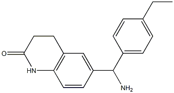 6-[amino(4-ethylphenyl)methyl]-1,2,3,4-tetrahydroquinolin-2-one 化学構造式