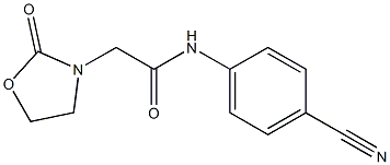 N-(4-cyanophenyl)-2-(2-oxo-1,3-oxazolidin-3-yl)acetamide,,结构式
