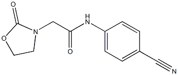 N-(4-cyanophenyl)-2-(2-oxo-1,3-oxazolidin-3-yl)acetamide 化学構造式