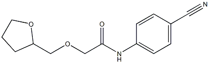 N-(4-cyanophenyl)-2-(oxolan-2-ylmethoxy)acetamide,,结构式