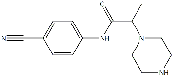 N-(4-cyanophenyl)-2-(piperazin-1-yl)propanamide Structure
