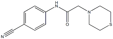 N-(4-cyanophenyl)-2-(thiomorpholin-4-yl)acetamide,,结构式